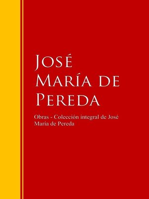 cover image of Obras--Colección de José María de Pereda